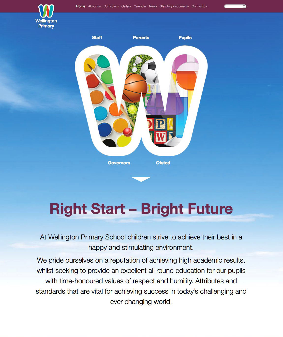 wellington primary school website design hounslow